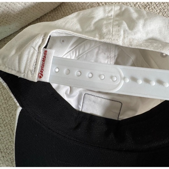 Taylormade snapback hat white cotton comfort band adjustable Snapback Patch Logo - Picture 4 of 10